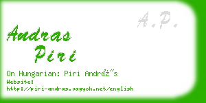 andras piri business card